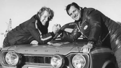 Hannu Mikkola och Timo Mäkinen, 1973.