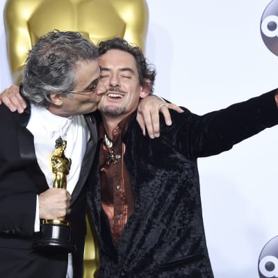 Mark Mangini och David White fick Oscars för bästa ljudeditering i filmen Mad Max: Fury road.