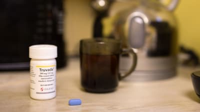 En pillerburk av märket Truvada, som är en hivmedicin.