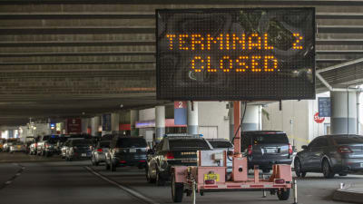 stängd terminal på flygplatsen i Fort Lauderdale