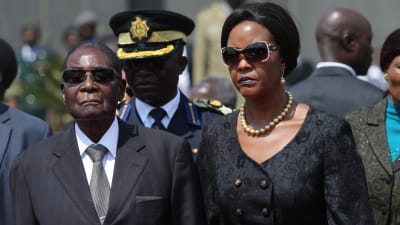 Robert och Grace Mugabe. 