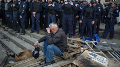 Ruinerna av de proryskas läger i Odessa.