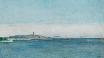 August Strindberg: landskap från Sandhamn med Korsö fyr 1873