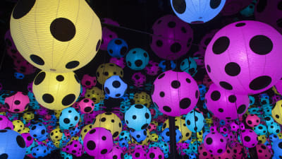 Yayoi Kusama: Oändligt spegelrum – Livets hymn, 2015 (installation shot)