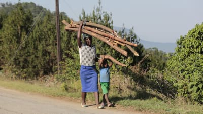 Ved behövs då det inte finns elektricitet. Nyanga, Zimbabwe.