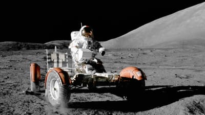 NASAs månbil på månen.