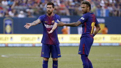 Lionel Messi och Neymar tillsammans på plan