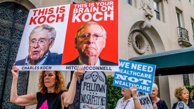 Demonstration mot Trumpcare.