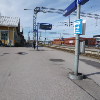 Tågtrafiken i hela södra Finland stod stilla 7.5.2012.