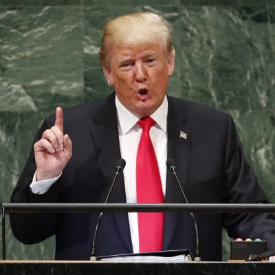 Donald Trump talar i FN:s generalförsamling 25.9.2018