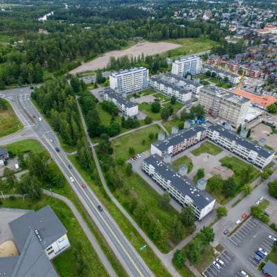 Flygbild över Borgå.