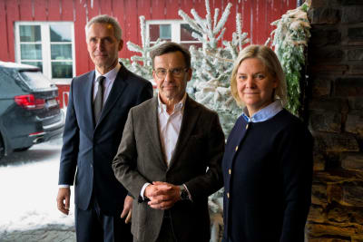 Jens Stoltenberg, Ulf Kristersson och Magdalena Andersson