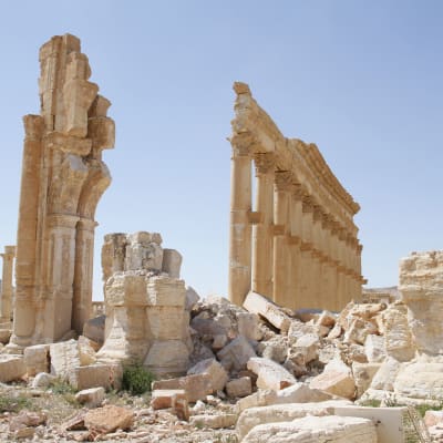 Antika staden Palmyra i Syrien som IS delvis förstört.