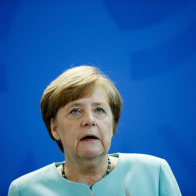 Tysklands förbundskansler Angela Merkel vid en presskonferens i Berlin den 2 juni 2017.