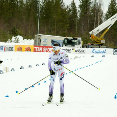 Sami Jauhojärvi stannar tävlingsklockan.