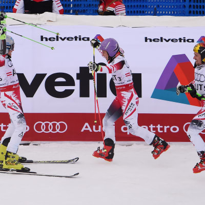 Österrike fick fira efter lagtävlingen.