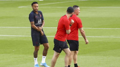 Neymar på träningar.