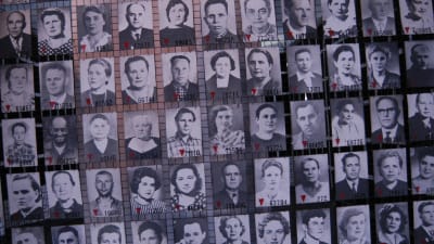 Bilder på sovjetiska krigsfångar på koncentrations- och förintelselägret Auschwitz-Birkenau.