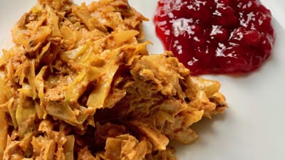 kålgryta med inlagd mört