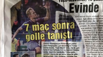 Tidningsurklipp från turkiska Taka Haber.