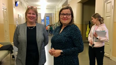 Norsens rektor Ann-Britt Bonns och biträdande rektor Clara Lindqvist.