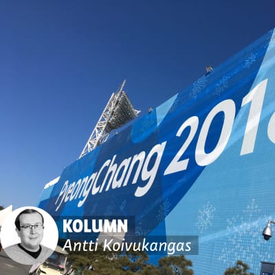 En reklamskylt för vinter-OS.