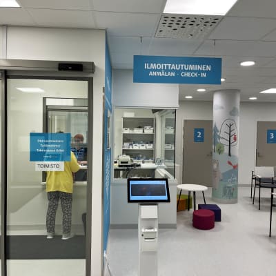 Reception på ett sjukhus