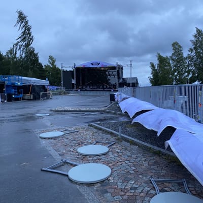 Vaasa Festival alue tyhjänä 6.8.2022