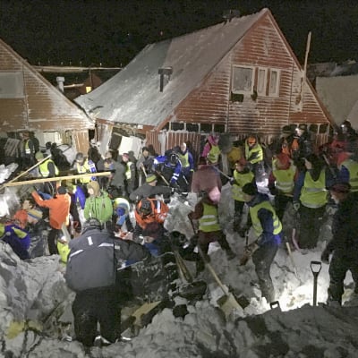snöskred på Svalbard