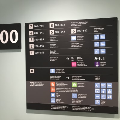 Aulan i det nya H-huset på Vasa centralsjukhus område.