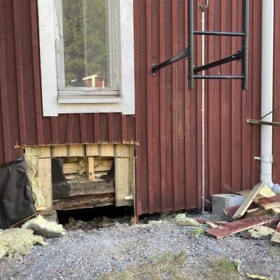 Brandskada vid folkets hus i Hammars i Borgå 26.07.21