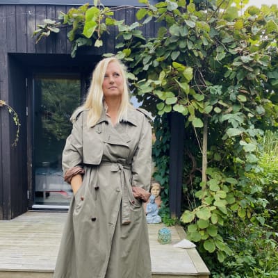 Linda Wassberg på gården hemma i Köpenhamn