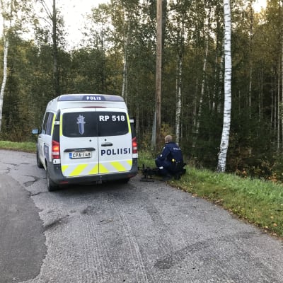 Polisen sökte björn med drönare i Sunnanvik i Vasa.