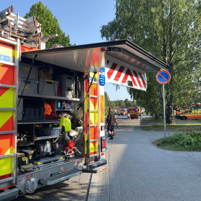 Tulipalo leipomossa Tampereella Tohlopinkadulla.