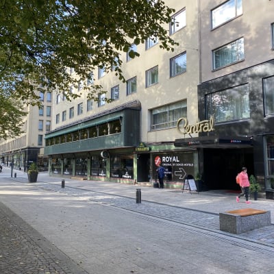 Central-rakennus Hovioikeudenpuistikolta kuvattuna.