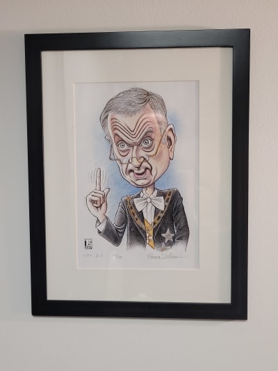 Karikatyr på Sauli Niinistö