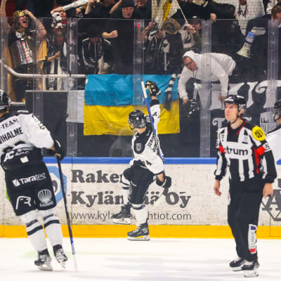 TPS firar mål framför fansen.
