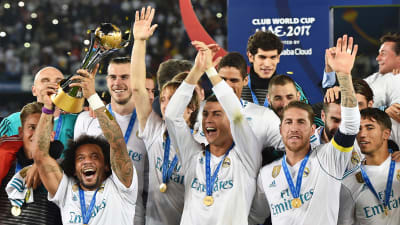 Real Madrid firar efter segern i klubblags-VM.