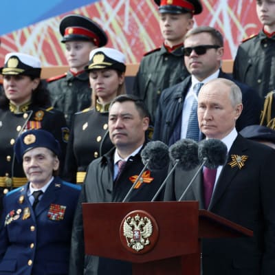 Rysslands president Vladimir Putin håller tal