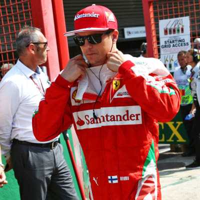 Kimi Räikkönen hade ett händelserikt veckoslut i Belgiens GP.