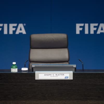 Fifas ordförande Sepp Blatters tomma stol