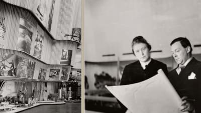 Alvar och Aino Aalto i samband med världsutställningen i New York 1939.