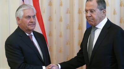 USA:s och Rysslands utrikesministrar Rex Tillerson och Sergej Lavrov