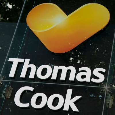 Thomas Cooks logo med mörkgrön bakgrund. 