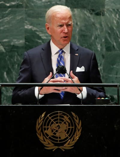 USA:s president Joe Biden håller tal inför FN:s generalförsamling 21.9.2021