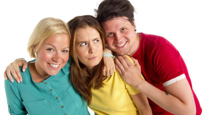 BUU-klubsledarna Stefanie af Björksten, Sofia Wtredlund och Niclas Runeberg.