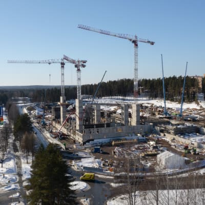 Assi-sairaalan rakennustyömaa Hämeenlinnassa