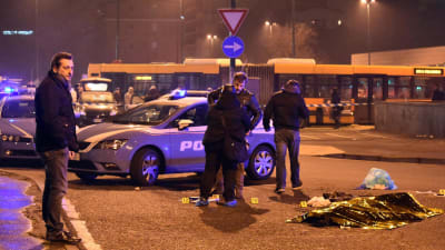 Misstänkte Berlinterroristen skjuten av polisen i Milano.