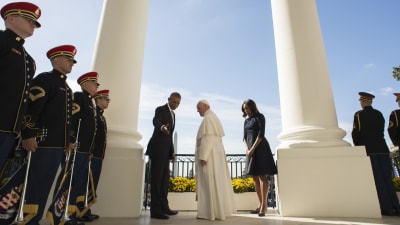 Påven Franciskus träffade USA:s president Barack Obama i Vita huset.