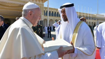 Påven och Abu Dhabis kronprins Mohammed bin Zayed Al Nahyan